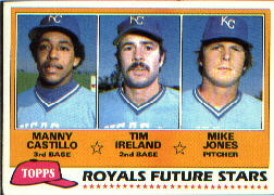 1981 Topps Baseball Cards      066      Manny Castillo/Tim Ireland/Mike Jones RC
